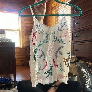 Floral Embroidered Women's Top